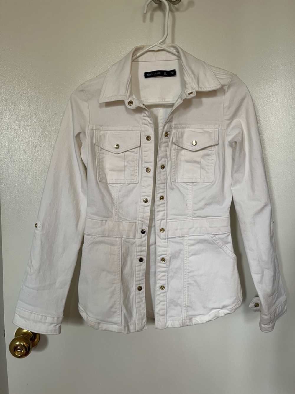 Karen Millen size XS White Denim Jacket